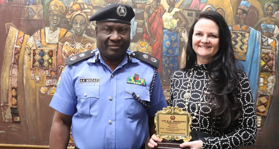 President Dekle Receives Police Award for Anticrime Contributions